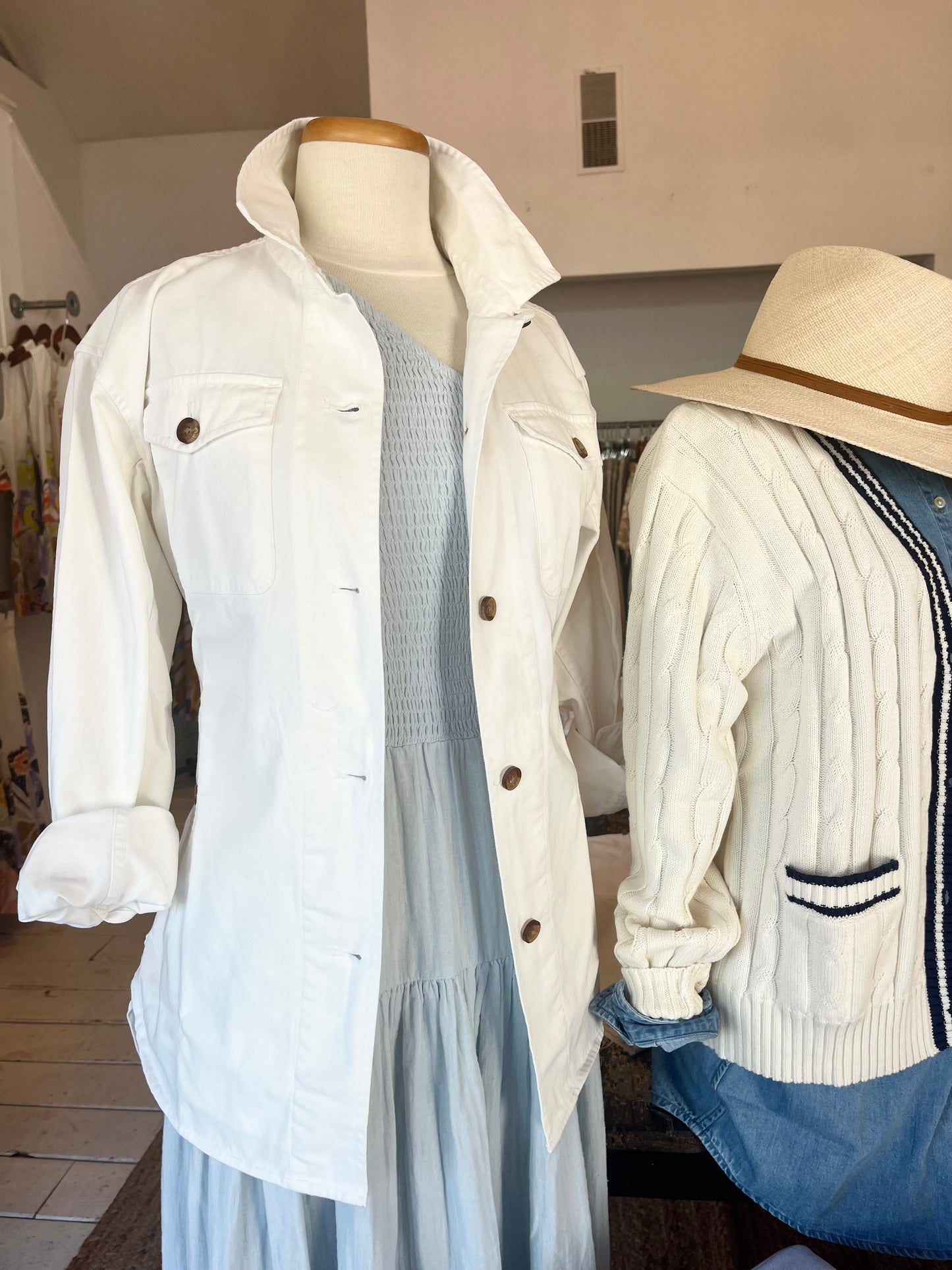 Ivory Denim Jacket
