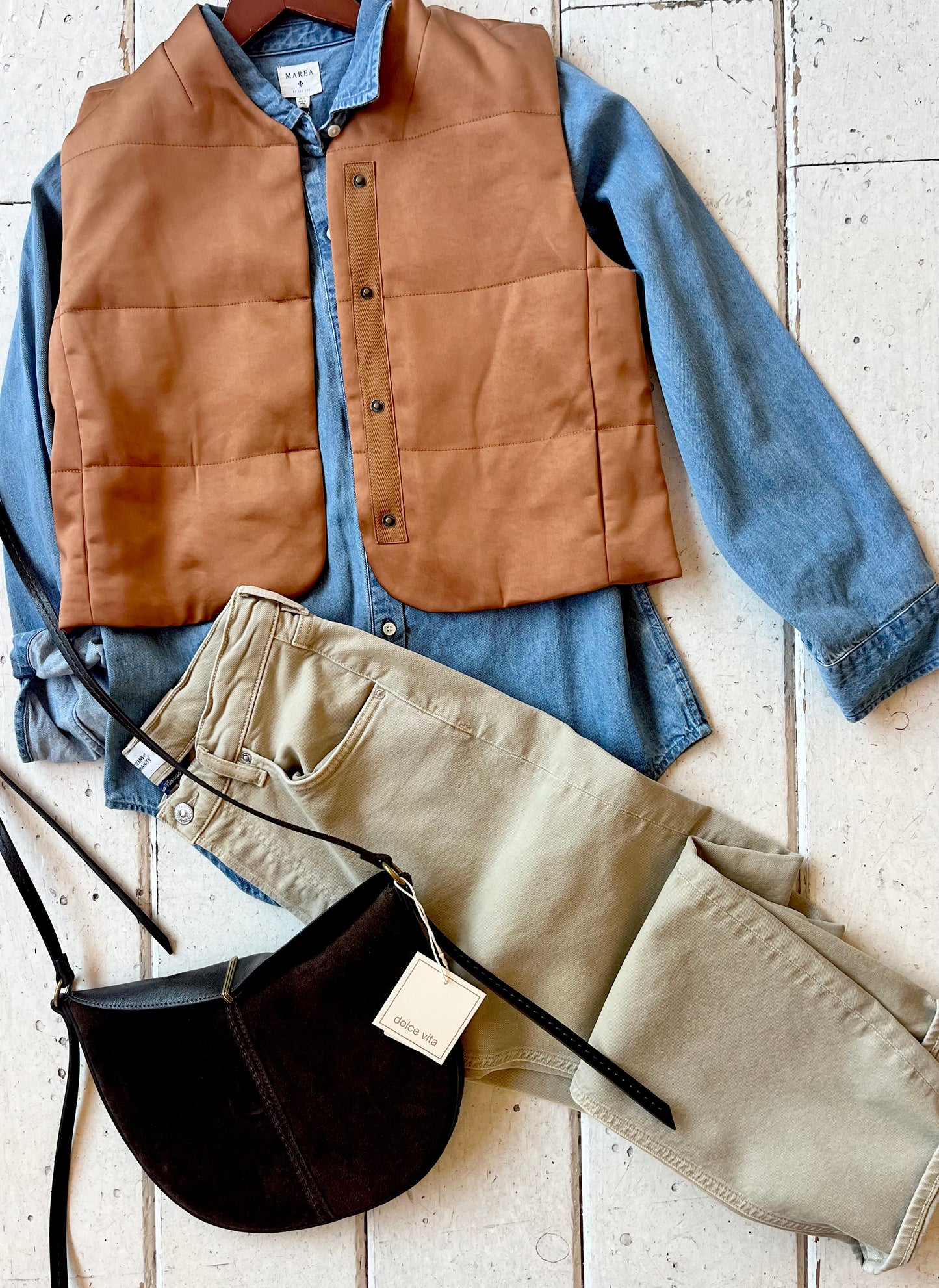 Rust Satin Vest