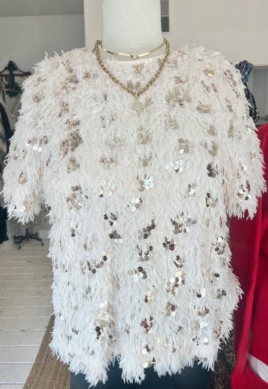 Sequin Cluster Top