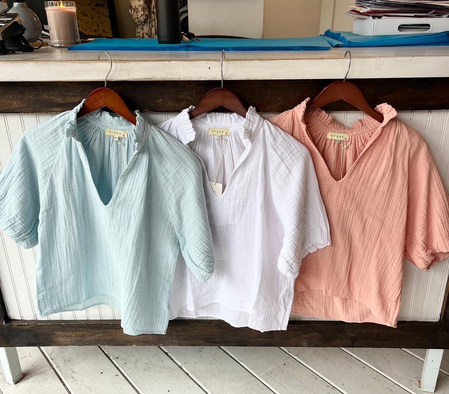Gauze Ruffle Top