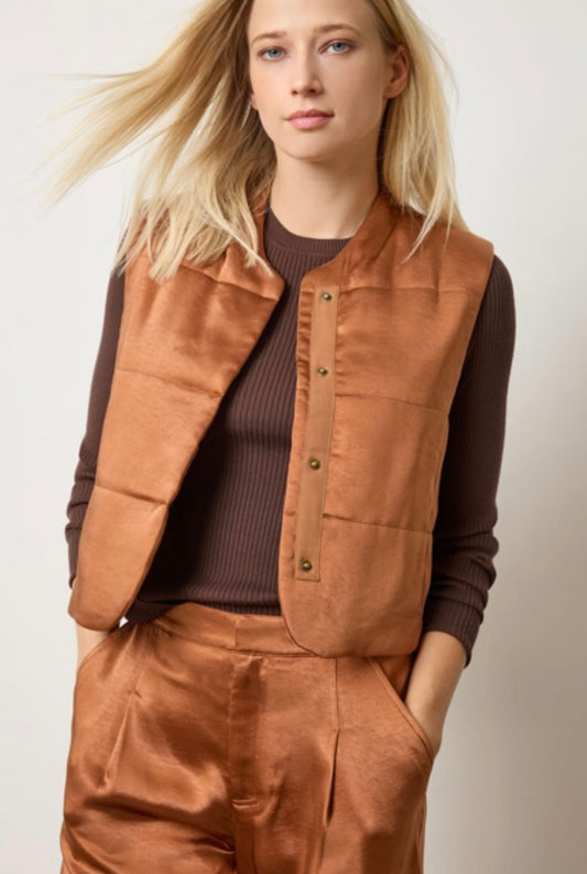 Rust Satin Vest