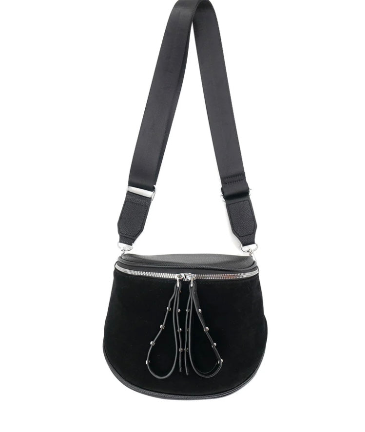 Suede Stud Crossbody