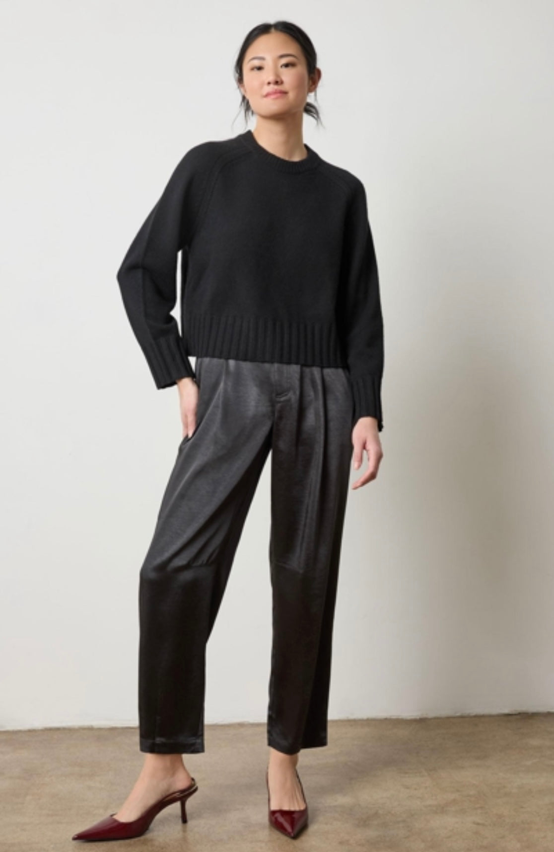 Side Stitch Crewneck Sweater