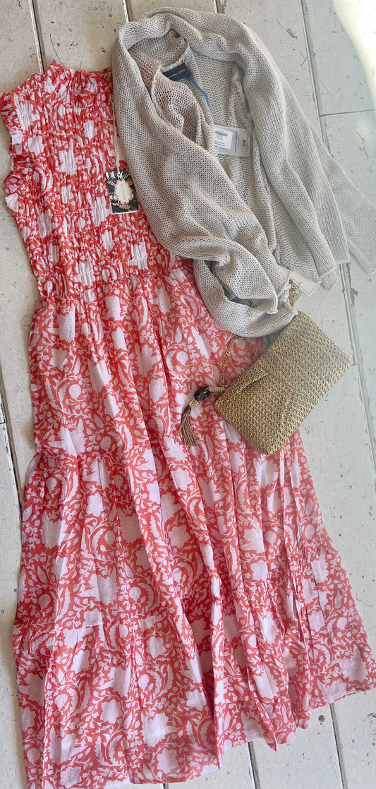 Orange Punch Floral Maxi