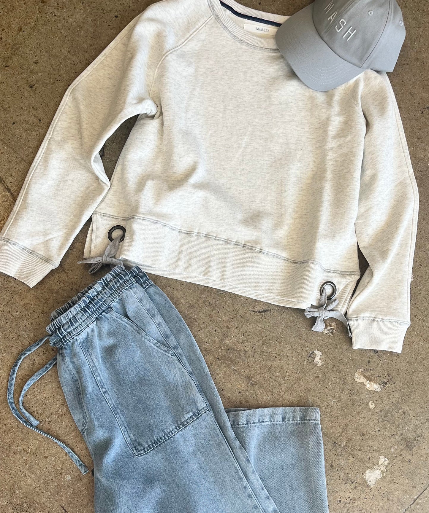 Side Tie Sweatshirt