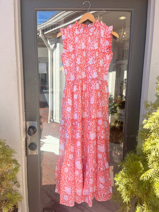 Orange Punch Floral Maxi