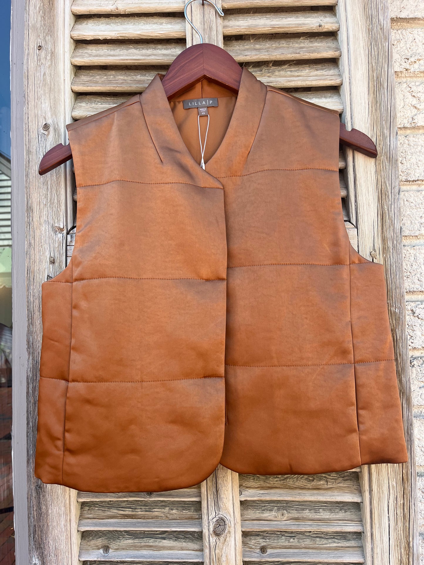 Rust Satin Vest