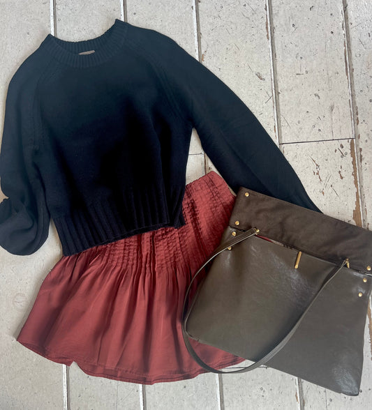 Shirred Mini Skirt