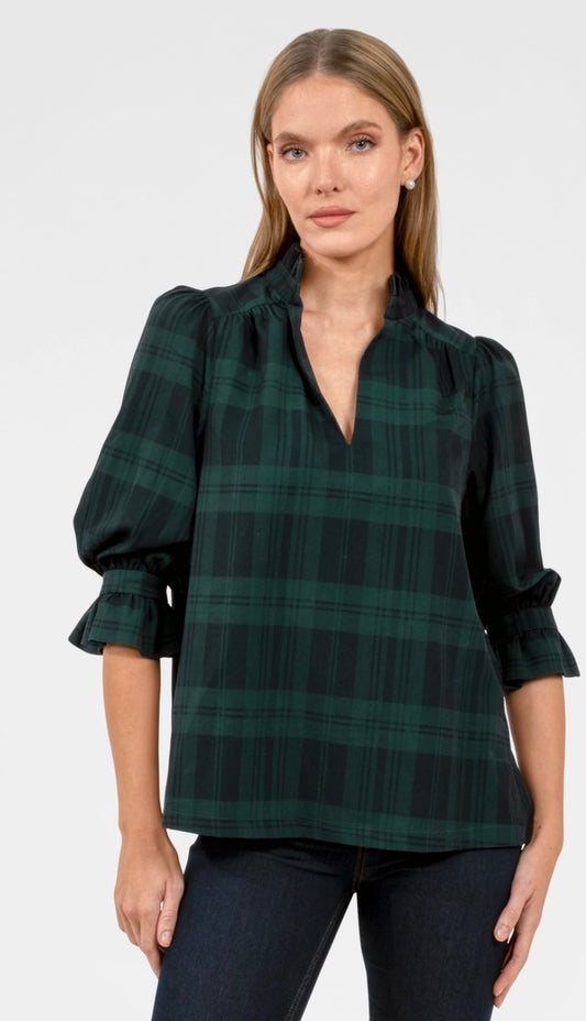 Plaid Hatter Top