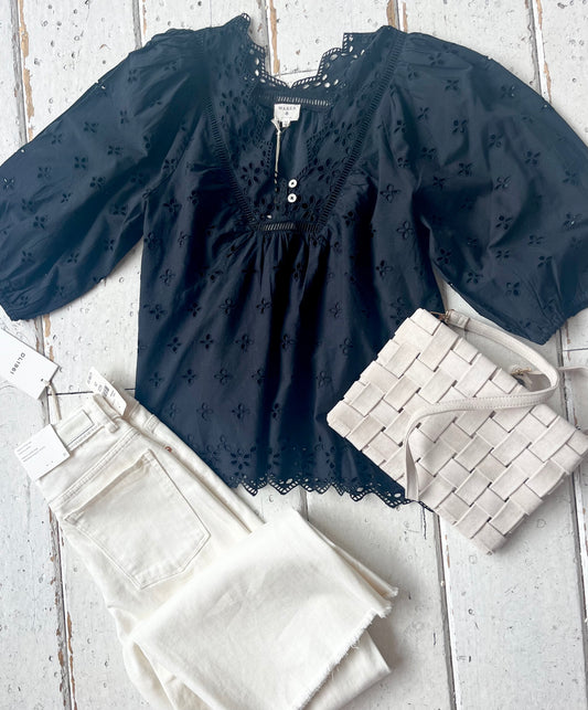Elise Eyelet Top