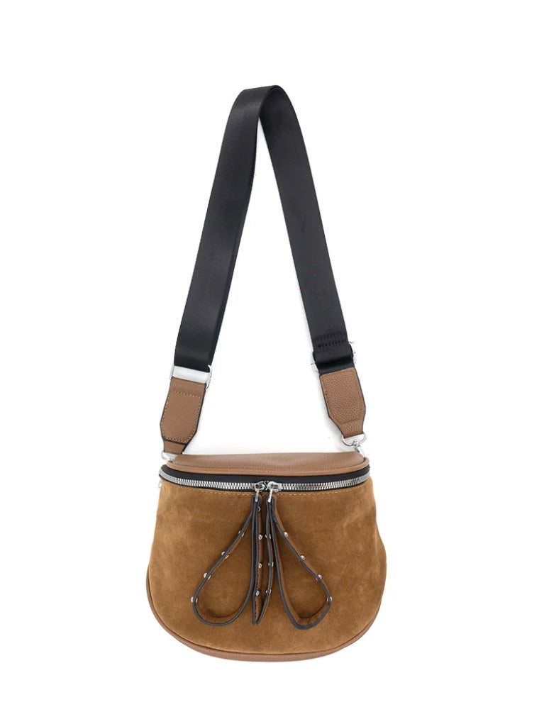 Suede Stud Crossbody