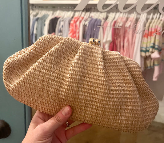 Woven Croix Clutch