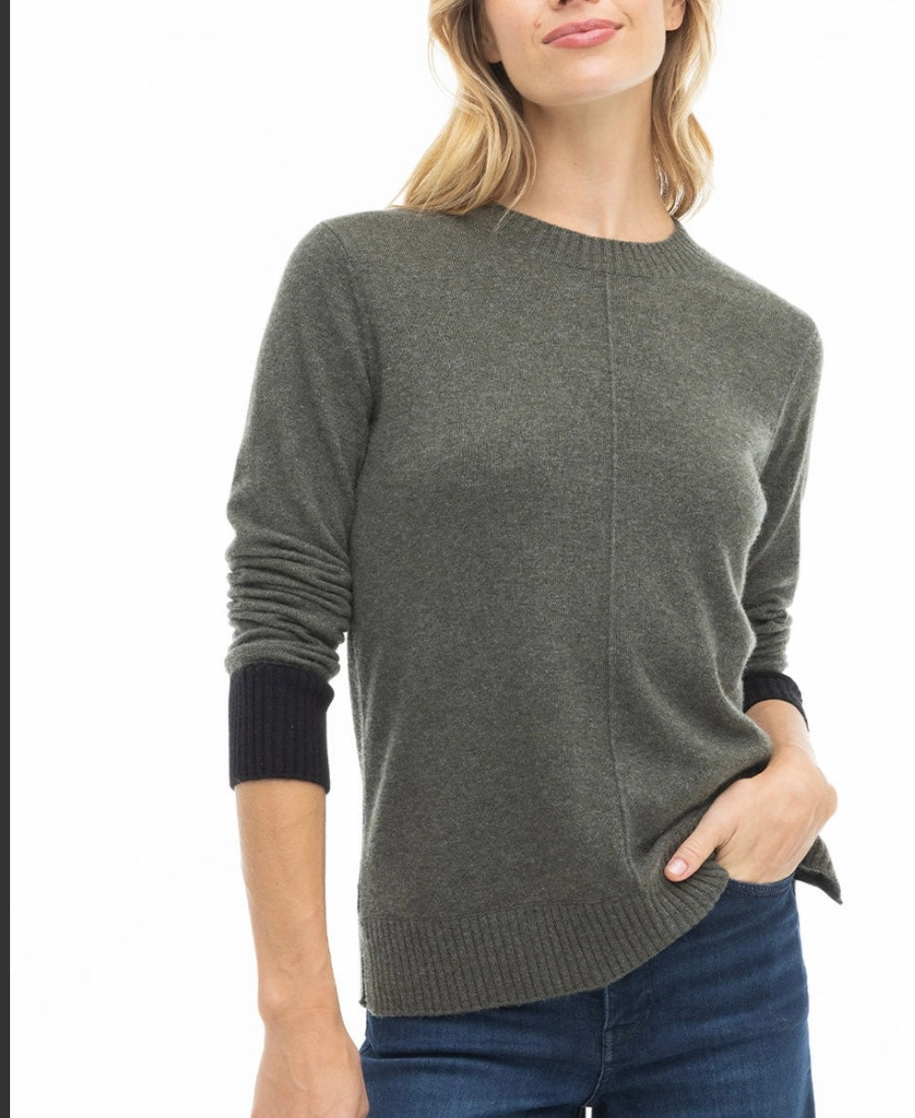 Contrast Crew Cashmere