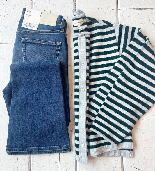 Kitty Striped Cardigan