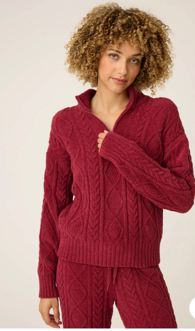 Chenille Half Zip Pullover